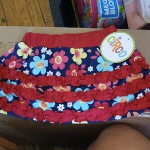Circo Colorful Floral Skort with Ruffles